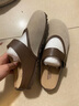 西遇包头半拖鞋女2025春季新款日系复古棕色懒人平底穆勒鞋勃肯鞋 浅灰色 36 实拍图