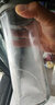杯具熊（BEDDYBEAR） 夏季摇摇杯大容量健身运动水杯女蛋白粉奶昔杯男塑料便携 灰色+杯刷 580ml 实拍图