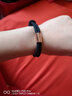 power ionics潮牌硅胶手链男女转运珠情侣刻字手绳学生礼物手环手镯 黑色/玫瑰金配饰 实拍图
