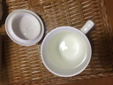 天泽（TIAN ZE）茶杯陶瓷杯子白瓷会议瓷杯带盖水杯金边商务办公杯会议杯定制logo 金边杯尖头 实拍图