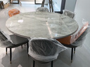 岩板餐桌轻奢高级感2025新款家用小户型伸缩储物电磁炉吃饭桌子 12mm雪山白亮光岩板 1.2m 单张餐桌 实拍图