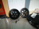 徽常康轮椅配件前小轮6英寸7寸8寸万向轮子轱辘实心胎小轮胎带轴承螺丝 【直径19-20厘米】-8#黑轮 实拍图