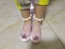 铁箭（TIEJIAN） 儿童舞蹈鞋女皇冠缎面绣花鞋软底芭蕾舞鞋成人猫爪鞋瑜伽练功鞋 粉色 25 /脚长15.5cm 实拍图