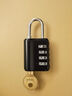 无畏惧密码钥匙小号挂锁通开互开家用大号柜子门锁健身房抽屉行李箱防盗 小号黑色（带1把钥匙） 实拍图