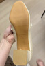 瑜尚臻品复古高跟鞋女不累脚粗跟婚鞋气质秀禾伴娘鞋新中式旗袍玛丽珍单鞋 白色丝绸质感高跟 37 实拍图