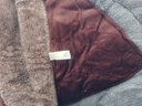 曲果（QUGUO）情侣睡衣冬季三层珊瑚绒夹棉女士加长款男士睡袍加厚保暖冬天浴袍 7925男款-棕红 XL 实拍图
