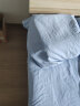 浪莎（langsha）2x2.2米大床四件套 A类水洗棉麻纯色双拼无印风床单被套床上套件 雾蓝+淡蓝 2.0m床单款四件套(被套200*230) 晒单实拍图