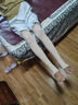 道禾（DOHOPE）四季薄款护膝保暖防寒膝盖防下滑加长护腿护膝长筒套男女士专用 肤色硅胶防滑加长款（45cm） 一对 均码（90-160斤） 实拍图