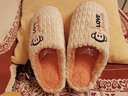 大嘴猴（paul frank）棉拖鞋男女冬季情侣款时尚家居厚底防滑保暖棉鞋 米黄 40-41 实拍图