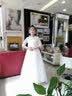 小咔衣浓儿童礼服公主裙蓬蓬纱花童婚纱小女孩长袖主持人钢琴演出服春秋季 098白色长款A6 160 实拍图