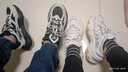 FILA斐乐女鞋休闲鞋鱼刺二代老爹鞋运动鞋增高厚底慢跑鞋SOFIA Ⅱ 白沙/银灰色-WS 38 实拍图