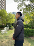康博秋冬季轻薄羽绒服男连帽时尚休闲情侣装男女款外套 黑色 XL  实拍图