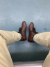 红蜻蜓男鞋子休闲皮鞋男士秋季新款单鞋韩版潮流青年 棕色 39 偏大一码 实拍图