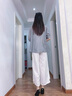 妍莉芬休闲裤女装时尚衣服套装女2025年夏季新款休闲阔腿裤两件套裤子 灰色 套装 M (建议95斤-105斤) 实拍图