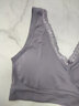 浪莎加肥内衣女士中老年200斤文胸薄款V领无缝裸氨运动大码内衣 紫色 均码 实拍图