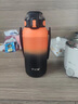 TKK 保温杯大容量男女士316不锈钢吨桶吨超大号户外水杯便携旅行杯壶 火焰橙1100ml【吸管+直饮+背带】 实拍图