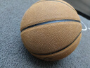 wade 韦德/篮球真皮质感室内室外水泥地耐磨皮球中小学生成人训练比赛蓝球 真牛皮颗粒面黄7号球+礼包 7号 实拍图