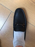 奥康品牌男鞋豆豆鞋新款男士休闲皮鞋软皮软底一脚蹬懒人鞋子套脚 黑色 40 (250mm) 实拍图