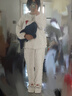 幸棉（LUCKMEEY）麻花绒珊瑚绒家居服套装男女睡衣长毛绒保暖可外穿情侣防静电套头 女款奶油白 XL （女120-150斤/男140-160斤） 实拍图