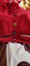 欧贝汐毛衣女开衫外搭春秋冬季V领设计感新款女装短款针织衫厚外套 大红 均码 实拍图