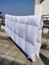 斯诺曼加厚高档100支贡缎进口95白鹅绒羽绒被芯冬被子1.8*2.2m充1100g白 实拍图