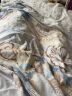 富安娜家纺 床上四件套纯棉100%纯棉全棉床单被套全棉裸睡床上用品 瑰夏（印花款） 1.5米床(被套203*229cm) 实拍图