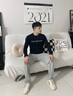 Calvin Klein Jeans秋季男士休闲圆领简约字母印花舒适打底长袖T恤J319918 BEH-太空黑 S  （建议110-130斤） 实拍图