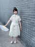 葆氏扇子中国风折扇女士绢布古典扇子夏季汉服旗袍拍照便携折叠 实拍图