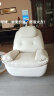 京东京造单人沙发 纳帕生态皮乳胶填充 客厅小户型单椅手动款白 晒单实拍图