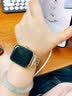 SAE智能手表女款多功能树脂小绿表蓝牙电话离线支付心率运动电子表 TZ06椭圆海贝粉绿色 离线支付+消息提醒等功能 实拍图