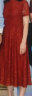 皮尔卡丹品牌高端女装红色旗袍女夏季2024年新款喜婆婆婚宴装礼服蕾丝改良 2001酒红色 L  建议95-105斤 晒单实拍图
