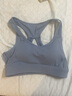 Rianne.He莉安赫运动内衣女防减震无钢圈文胸健身跑步网纱透气美背瑜伽背心 灰湖蓝 L 【建议105-120斤】 实拍图