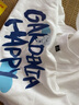 雅鹿短袖t恤男纯棉圆领韩版宽松大码半截袖青少年学生夏季休闲男士t恤 白/蓝狗 M （重110-120斤高160-165） 实拍图
