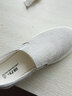 回力一脚蹬男鞋夏季老北京布鞋男板鞋驾车懒人豆豆帆布鞋男休闲鞋子男 灰色 39 实拍图