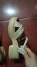 百丽（Belle）满钻条带繁星休闲凉鞋女商场款厚底凉鞋A9S2DBL4 杏色 34 (220mm) 实拍图