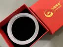 中国黄金（CHINA GOLD）玉手镯女年轻款冰种白月光玉髓玛瑙手镯子生日七夕礼物送女友 白月光手镯【品牌礼盒】 54mm 实拍图