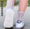 尚烤佳 防雨鞋套 雨鞋 防水鞋套 一次性透明鞋套 加厚耐磨鞋套 男女通用 两双装 L码（适用37-40码） 实拍图