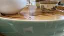 凝雅 陶瓷简约日式储水干泡盘家用办公茶盘迷你竹制现代功夫茶具托盘 日月梅子青(大号25cm) 实拍图