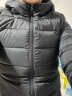 鸭鸭（YAYA）【90+系列】冬季鹅绒羽绒服女连帽短款韩版修身保暖防寒外套HY 黑色-灰鹅绒 S 实拍图
