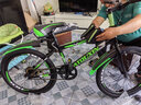 YITONG儿童山地车自行车变速车20寸学生车6-18岁男女小孩单车脚踏车 绿色单速+后货架+豪华大礼包 绿色 22寸（适合身高135—160CM） 实拍图