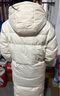 鸭鸭（YAYA）王一博同款羽绒服男女2025年冬季新款长款过膝极寒加厚保暖外套 米白色 300g+充绒【抗寒-40°C】 L (175) 【135-155斤】 实拍图