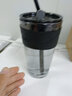 妙奕嘉水杯玻璃杯杯子男女士奶茶杯吸管咖啡情侣杯喝水杯七夕情人节礼物 赠品勿拍【黑色玻璃吸管】 实拍图