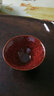 福和丰创意家用陶瓷茶盏小茶杯窑变天目釉建盏功夫茶具品茗杯主人杯单杯 05款：大号斗笠杯(红) 实拍图