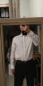 巴鲁特【DP免烫】男士衬衫男高级感商务白衬衣男款春秋纯棉长袖衬衫 长袖方领白色 175 /96A (50) 实拍图