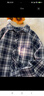 Foss Phil格子长袖衬衫男春夏季港风休闲薄款衬衣外套C2158藏青格L 实拍图