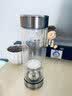 希诺（heenoor）茶水分离杯男士双层水杯防漏磁吸大容量玻璃杯功夫茶具办公泡茶杯 本色-7012-300ml 实拍图