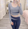 生活秀（Livex）瑜伽服女套装运动健身训练跑步舞蹈服 灰湖蓝L 实拍图