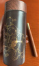 金镶玉 宜兴原矿紫砂杯  描金家用办公杯陶瓷茶杯茶具保温杯礼盒装 纳福紫砂办公杯礼盒套装360ml 实拍图
