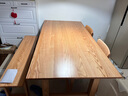 源氏木语实木餐桌大尺寸(橡木)1.8米一桌2椅1凳(椅子烟栗棕*2+长条凳*1 实拍图