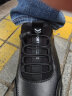 伯格利亚（BOGLIA）品牌休闲鞋男秋冬季新款潮流百搭真皮鞋子皮面男士运动鞋 黑色 41 实拍图